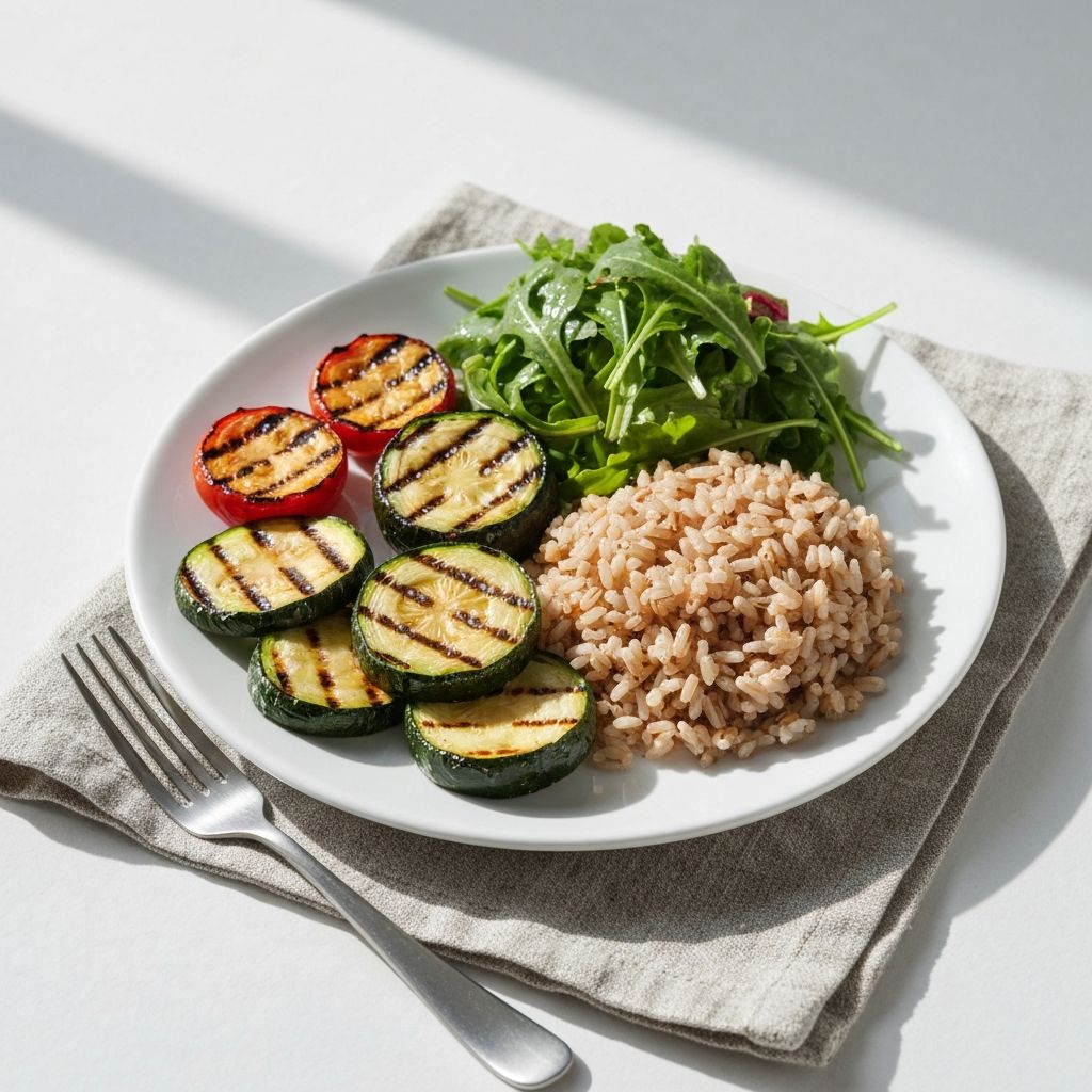 Ausgewogene Mahlzeit auf einem Teller